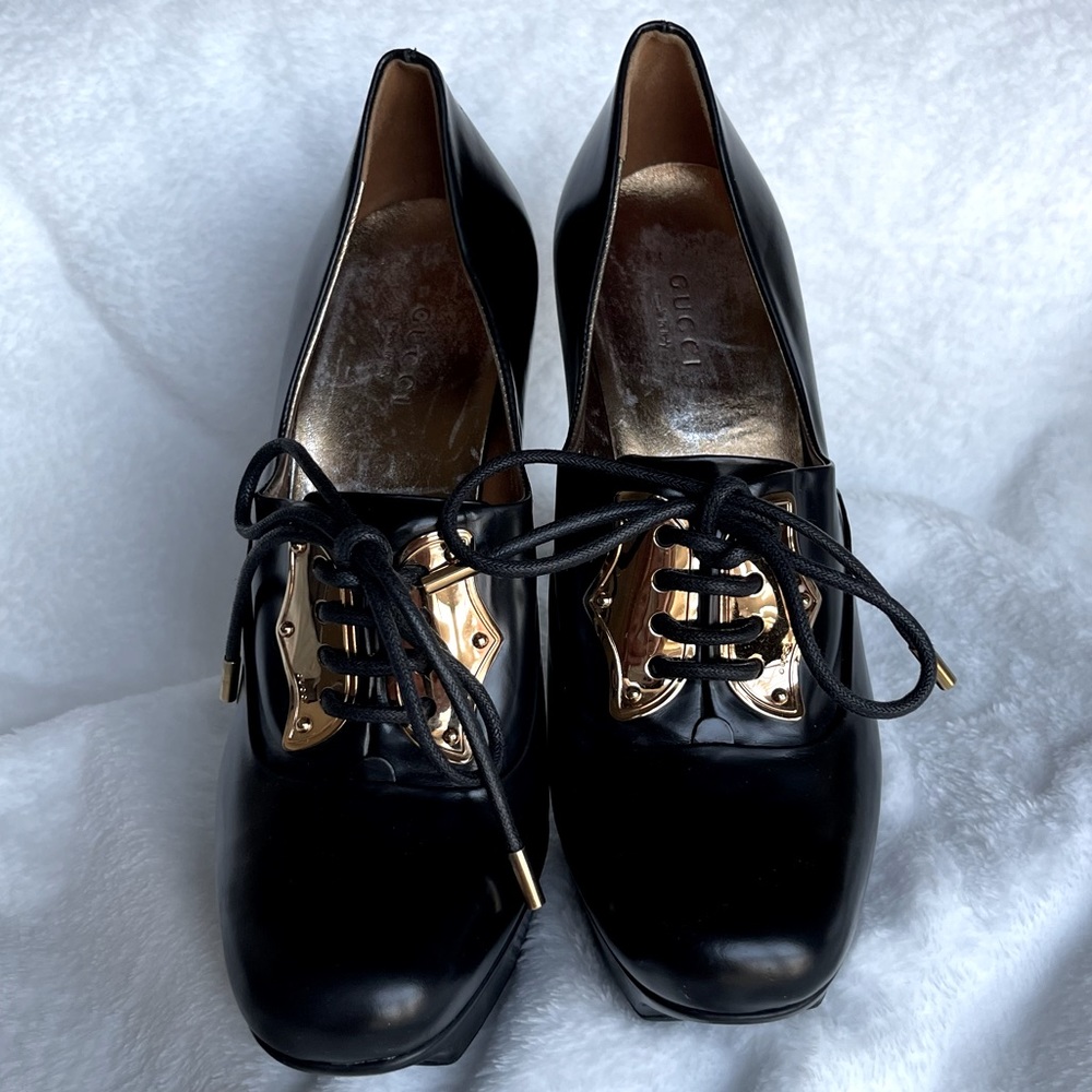 Gucci Baby Lux Lace Up Booties
